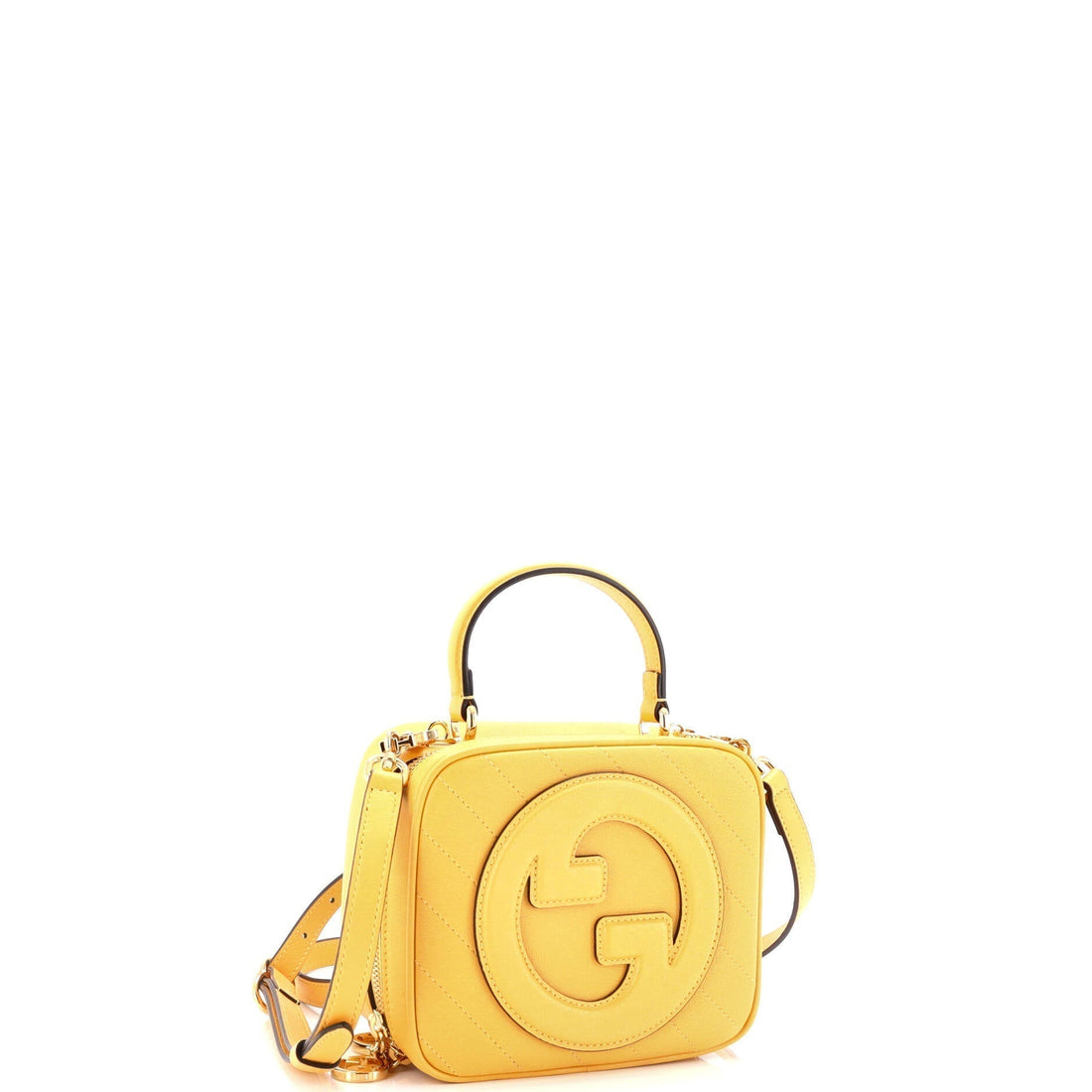 Blondie NM Top Handle Shoulder Bag Diagonal Quilted Leather