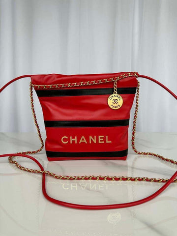Makersluxe - Shiny Calfskin Bag Black & Red