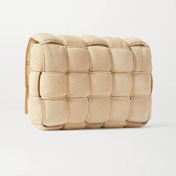 Makersluxe - Suede Shoulder Bag Beige