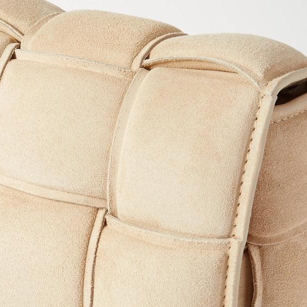 Makersluxe - Suede Shoulder Bag Beige