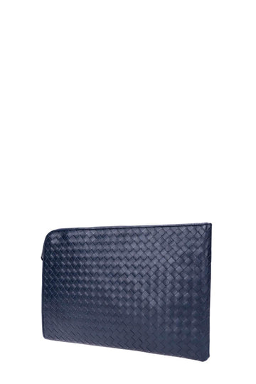 Intrecciato Small Document Case Navy
