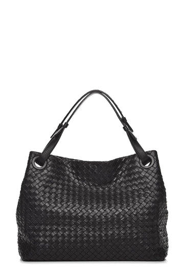 Medium Intrecciato Garda Bag Black