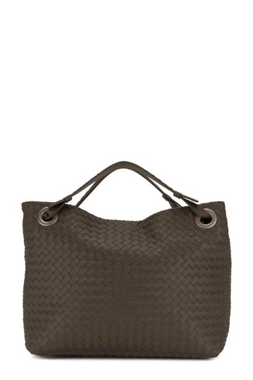 Medium Intrecciato Garda Bag Chocolate