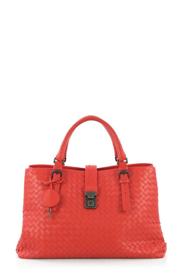 Medium Roma Intrecciato Red