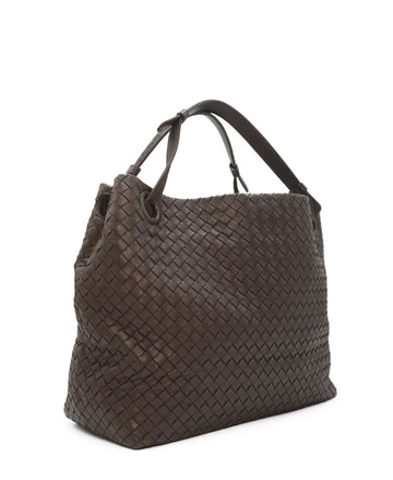 Medium Garda Intrecciato Nappa Dark Brown