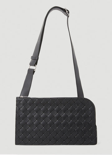 Bottega Veneta Men Intreccio Pouch Crossbody Bag