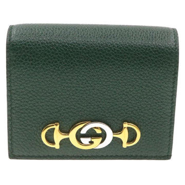 GUCCI Zumi Long Wallet Leather Green am272b