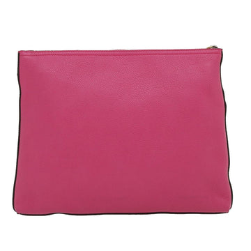 GUCCI Web Sherry Line Soho Clutch Bag Leather Pink am481b