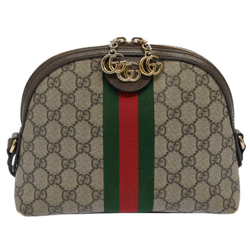 GUCCI GG Supreme Web Sherry Line Shoulder Bag Beige Red 499621 bs10204
