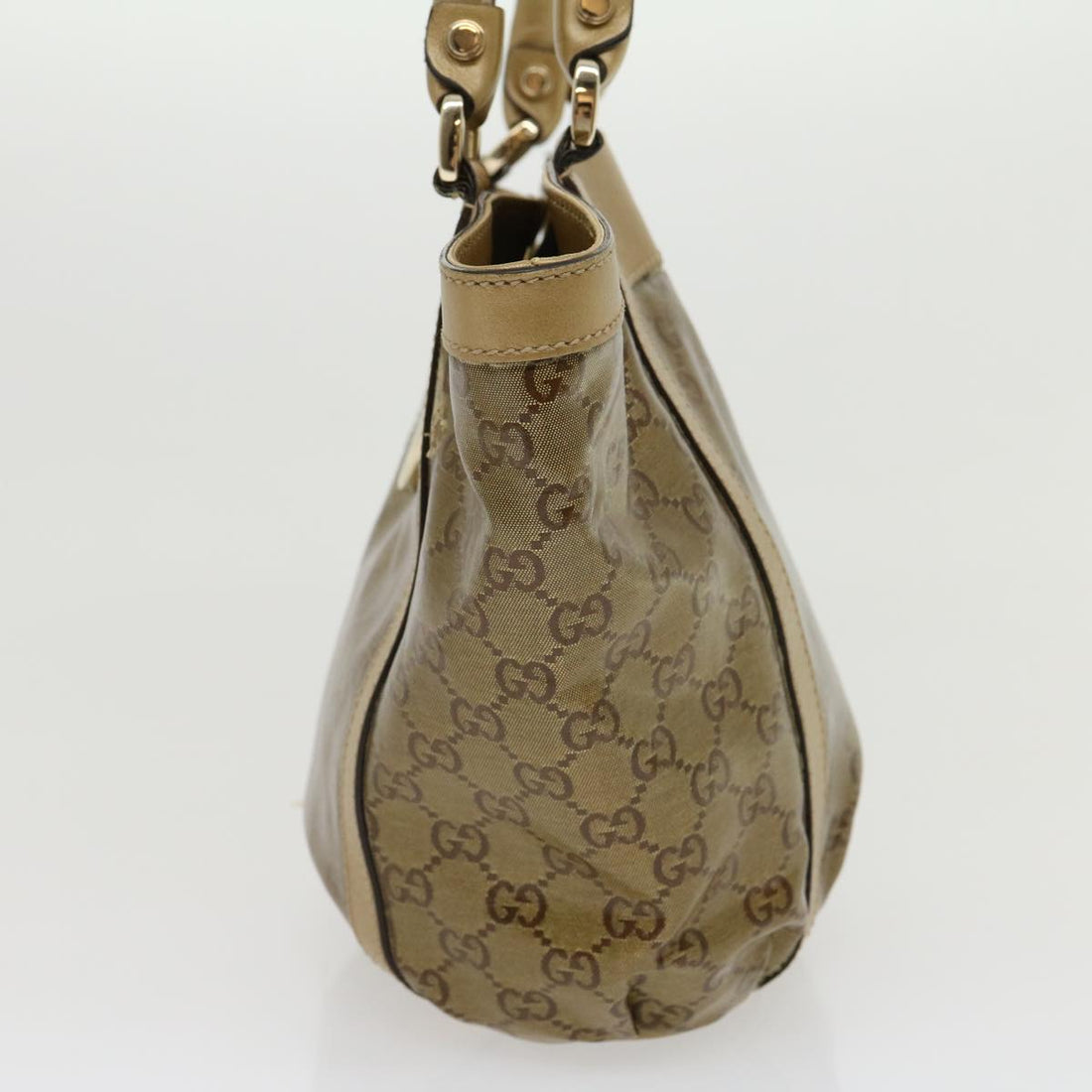 GUCCI GG Canvas Tote Bag Beige Gold 211983204991 bs1798