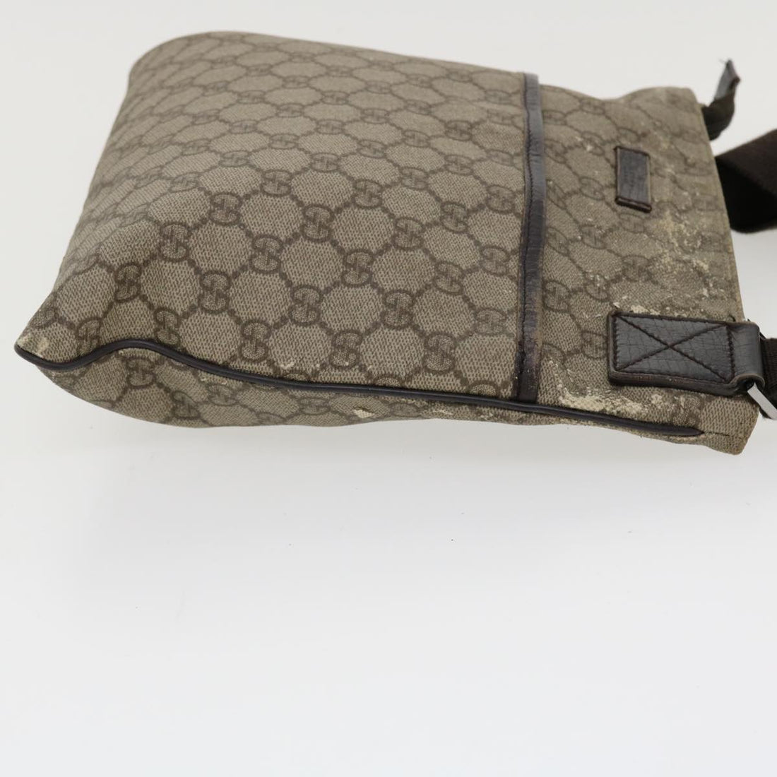 GUCCI GG Canvas Shoulder Bag PVC Leather Beige bs3746