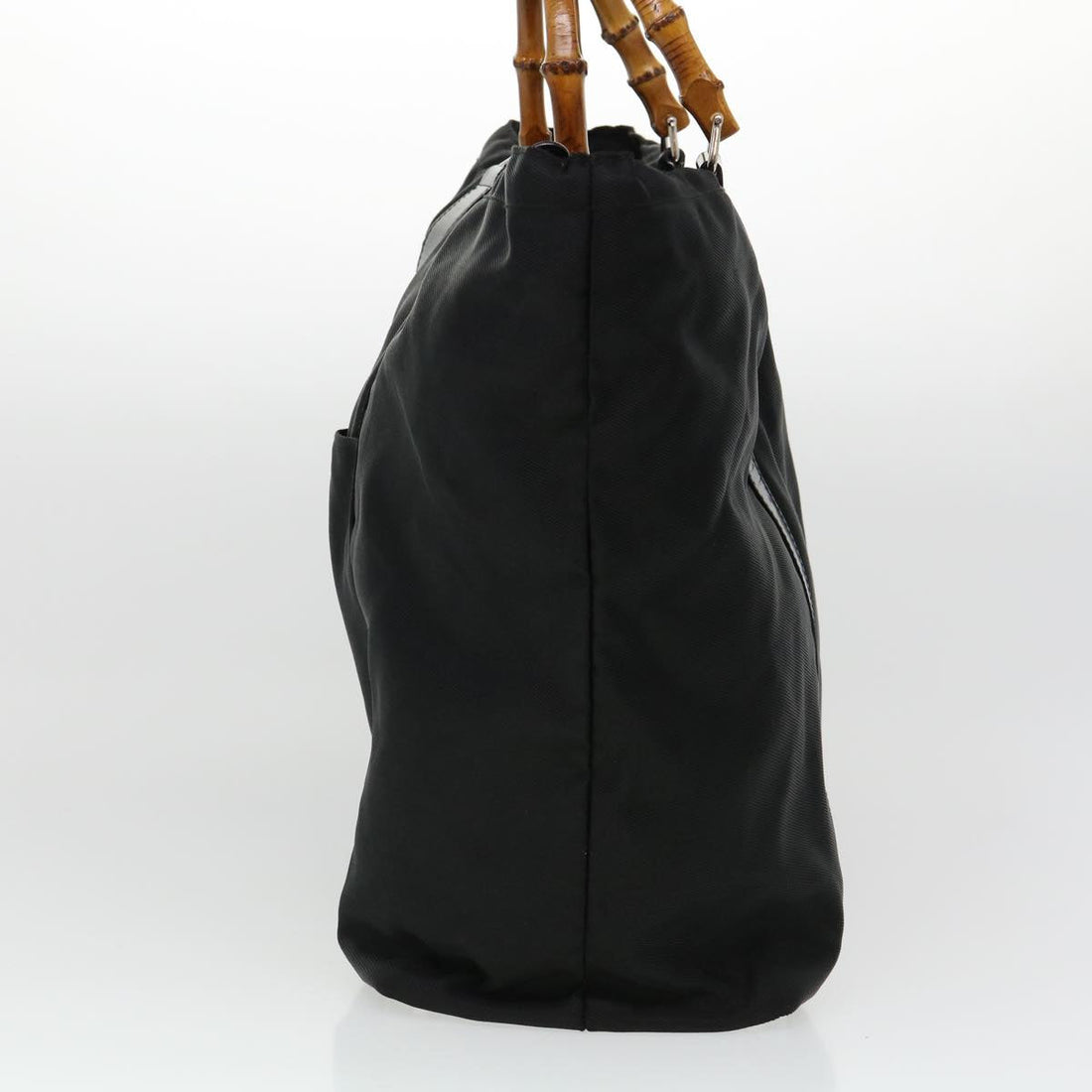 GUCCI Bamboo Tote Bag Nylon Black bs4991