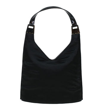 GUCCI Shoulder Bag Canvas Black bs5045