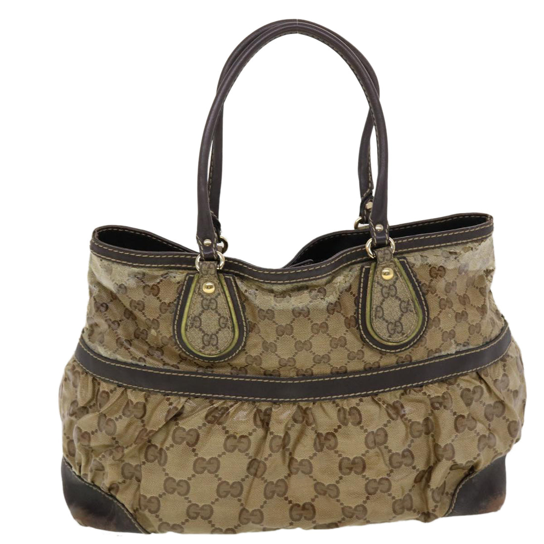 GUCCI GG Crystal GG Canvas Shoulder Bag 2Set Brown bs5221
