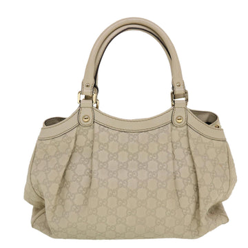 GUCCI Guccissima Hand Bag Leather White 211944 bs5554