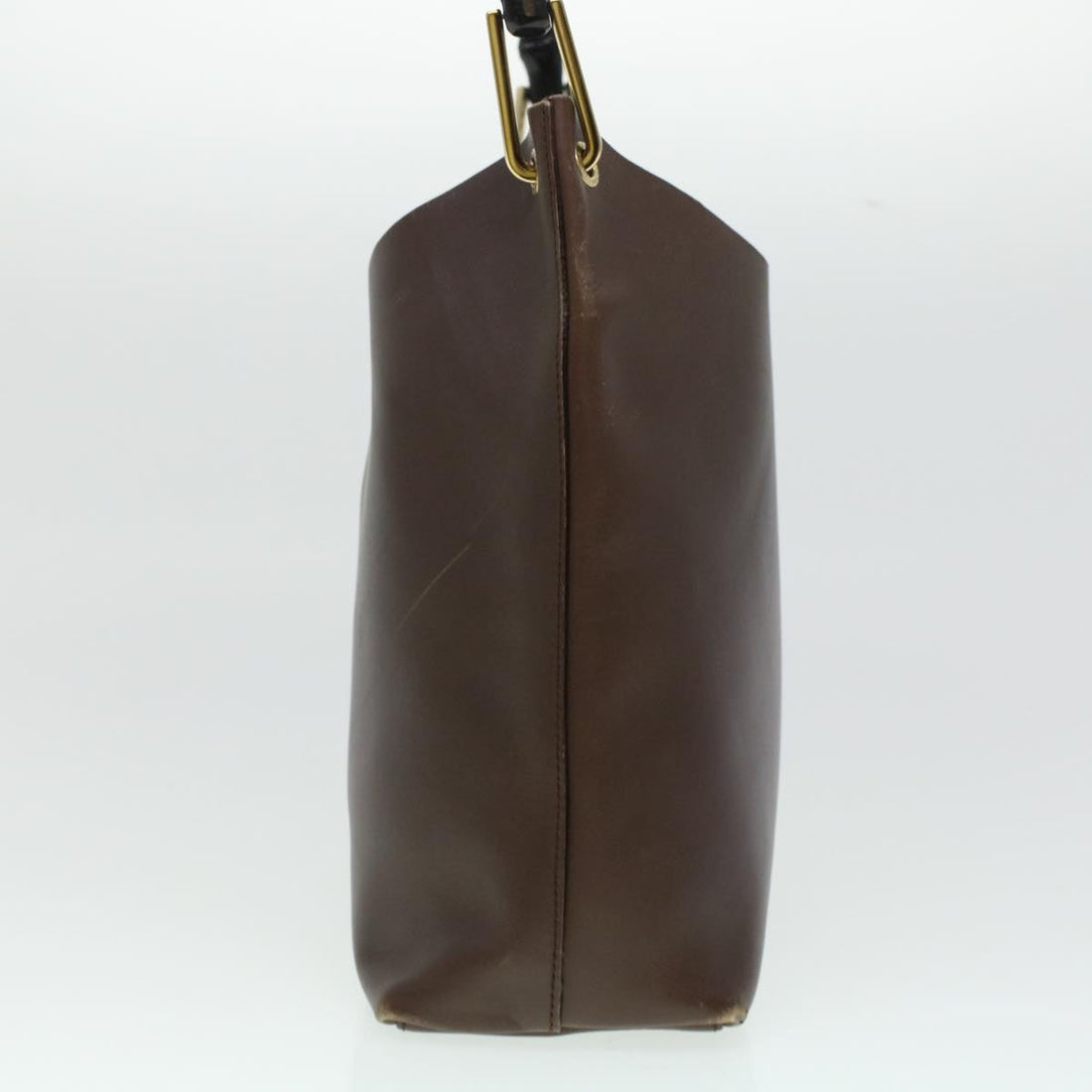 GUCCI Bamboo Shoulder Bag Leather Dark Brown bs5983