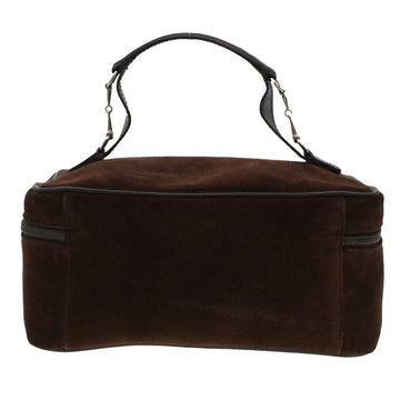 GUCCI Vanity Cosmetic Pouch Suede Leather Brown 032•1705•0140 bs6135
