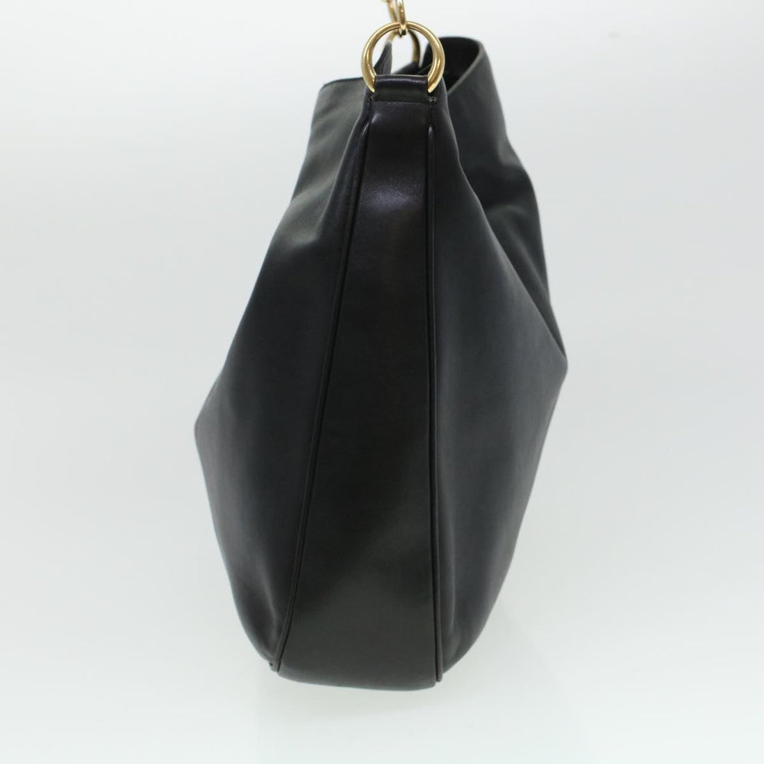 GUCCI Bamboo Shoulder Bag Leather 2way Black bs6163