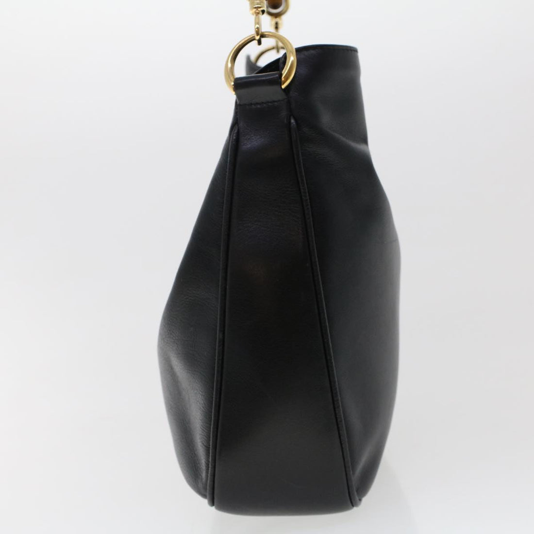 GUCCI Bamboo Shoulder Bag Leather Black 0011638 bs6460