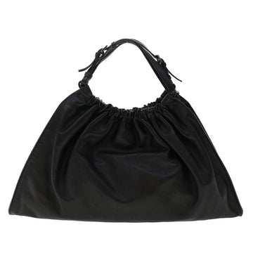GUCCI Hand Bag Leather Black 76554 bs6473