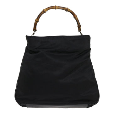 GUCCI Bamboo Shoulder Bag Canvas 2way Black bs6613