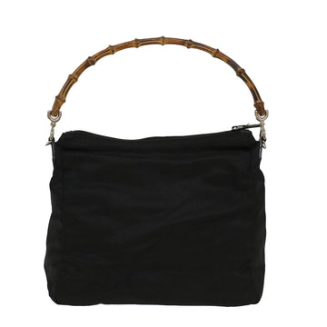 GUCCI Bamboo Shoulder Bag Nylon Black 000•2058•0509•5 bs6818