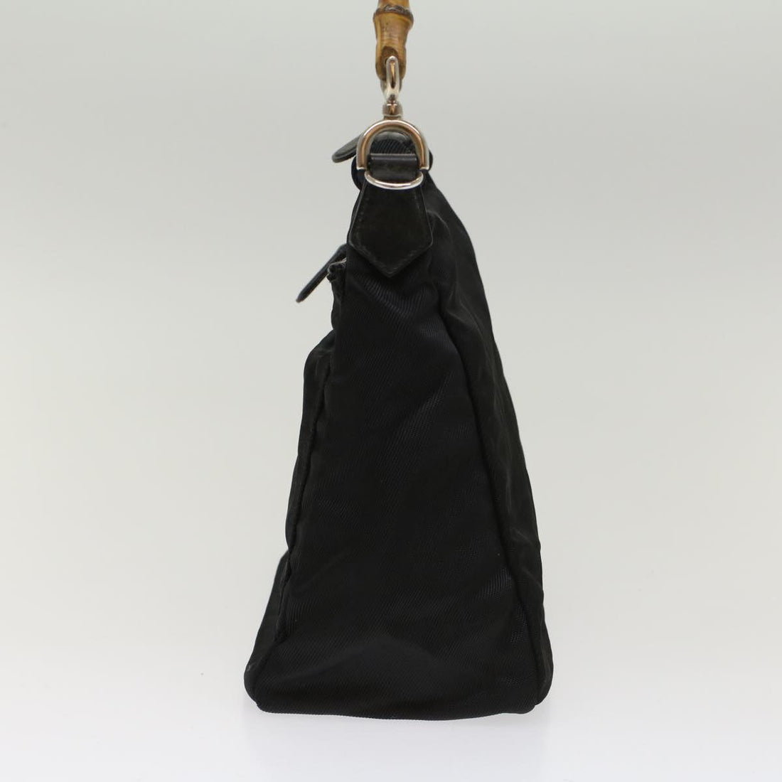 GUCCI Bamboo Shoulder Bag Nylon Black 000•2058•0509•5 bs6818