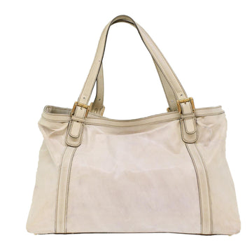 GUCCI Web Sherry Line Shoulder Bag Coated Canvas White Red 162094 bs6990