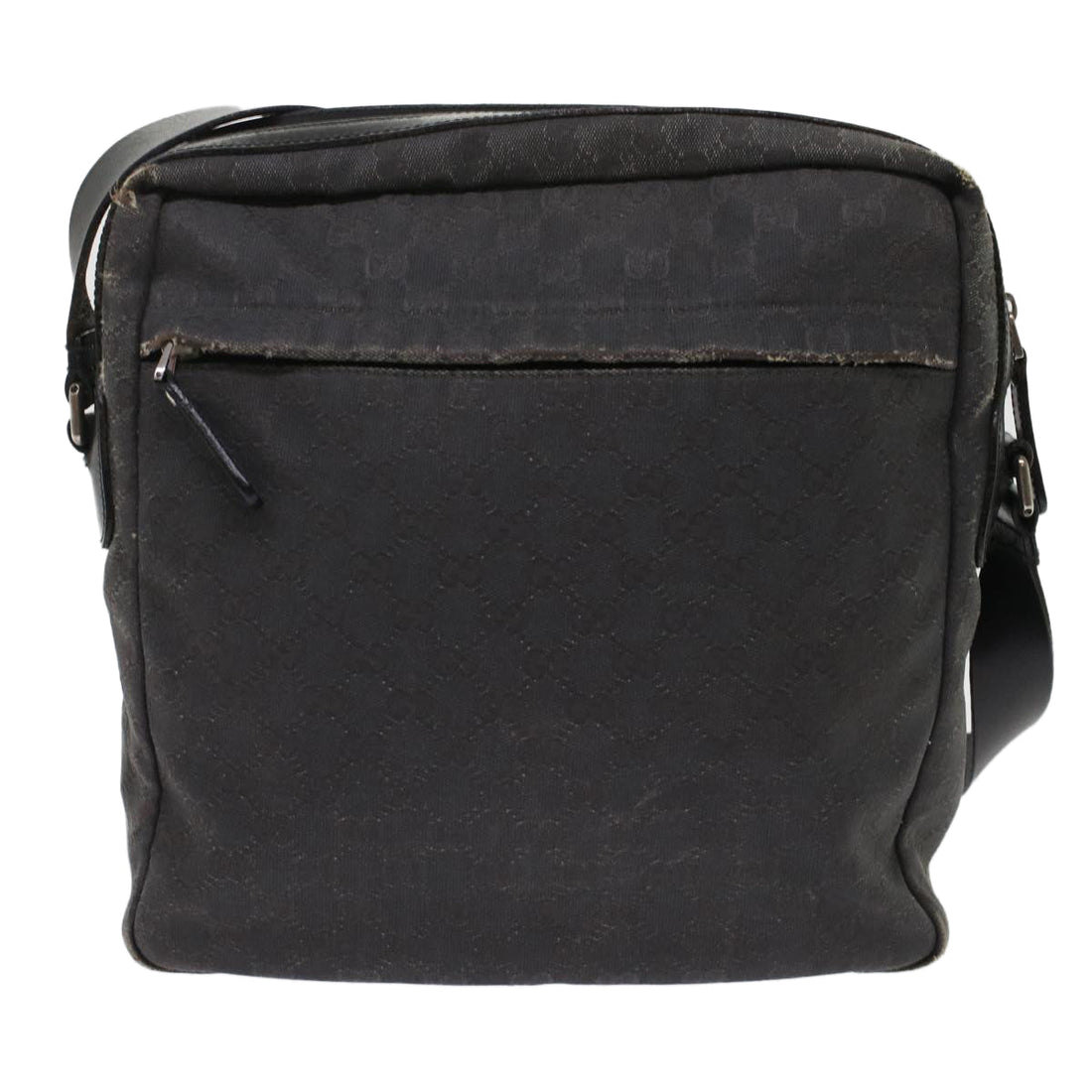 GUCCI GG Canvas Shoulder Bag Coated Canvas Leather 2Set Black Beige bs7126