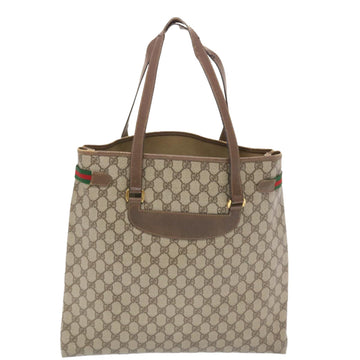 GUCCI GG Canvas Web Sherry Line Tote Bag Beige Red Green 39.02.091 bs7153