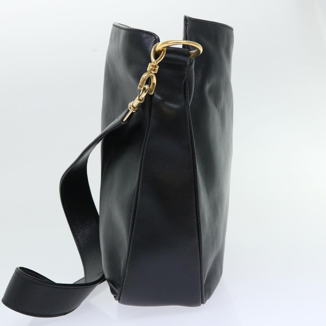 GUCCI Shoulder Bag Leather Black bs7234