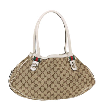 GUCCI GG Canvas Web Sherry Line Shoulder Bag Beige Red Green 232971 bs7254