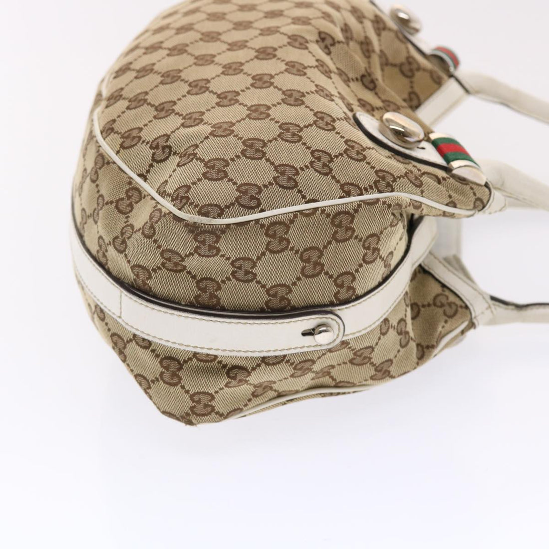 GUCCI GG Canvas Web Sherry Line Shoulder Bag Beige Red Green 232971 bs7254