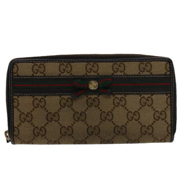 GUCCI GG Canvas Jackie Web Sherry Line Wallet 5Set Beige Wine Red bs7300