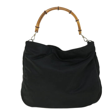 GUCCI Bamboo Shoulder Bag Nylon Black 001•1577 bs7567