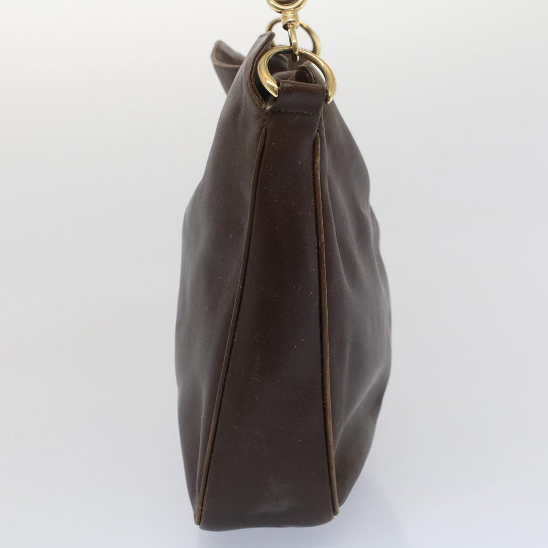 GUCCI Bamboo Shoulder Bag Leather 2way Brown 001 0166 1638 bs7848