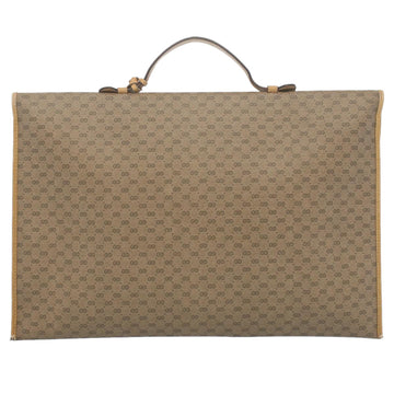 GUCCI Micro GG Canvas Business Bag PVC Leather Beige bs7876