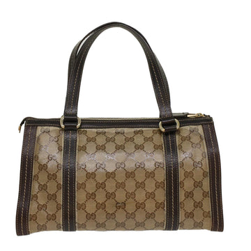 GUCCI GG Crystal Shoulder Bag Leather Beige 181490 bs7916