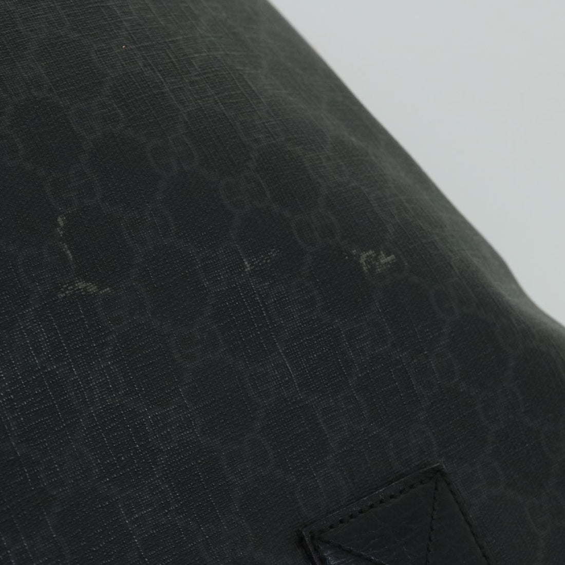 GUCCI GG Canvas Tote Bag PVC Leather 2way Black 162163 bs7983