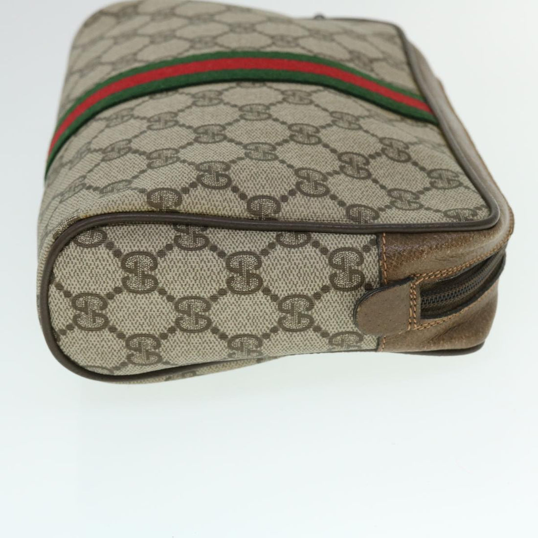 GUCCI GG Canvas Web Sherry Line Clutch Bag Beige Red Green 89 01 012 bs8038