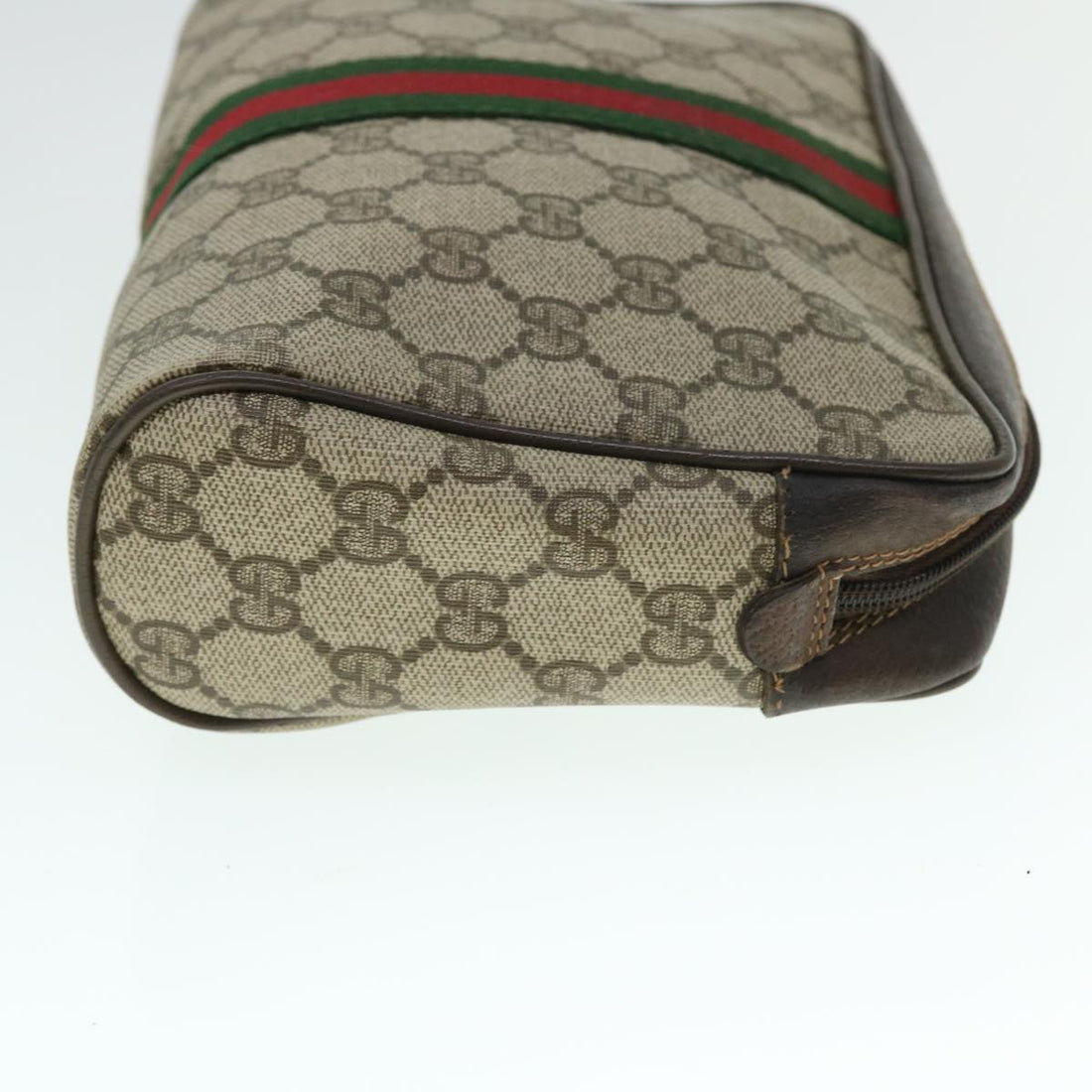 GUCCI GG Canvas Web Sherry Line Clutch Bag Beige Red 98 72 014 3553 bs8039