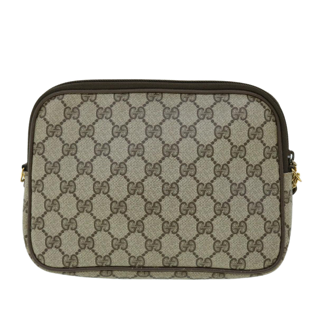 GUCCI GG Canvas Shoulder Bag PVC Leather Beige bs8259