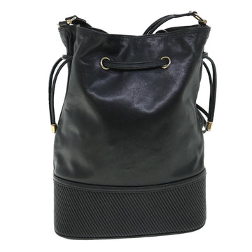 GUCCI Shoulder Bag Leather Black bs8418