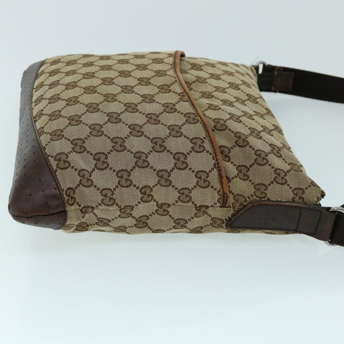 GUCCI GG Canvas Shoulder Bag Beige Brown 145872 123 bs8422