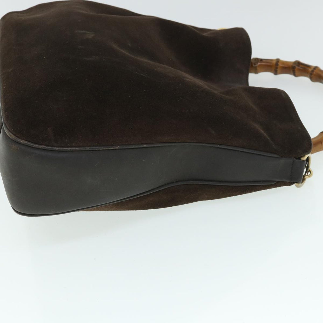 GUCCI Bamboo Shoulder Bag Leather 2way Brown 001 3444 1577 bs8481