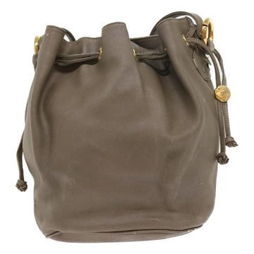 GUCCI Shoulder Bag Leather Gray bs8485