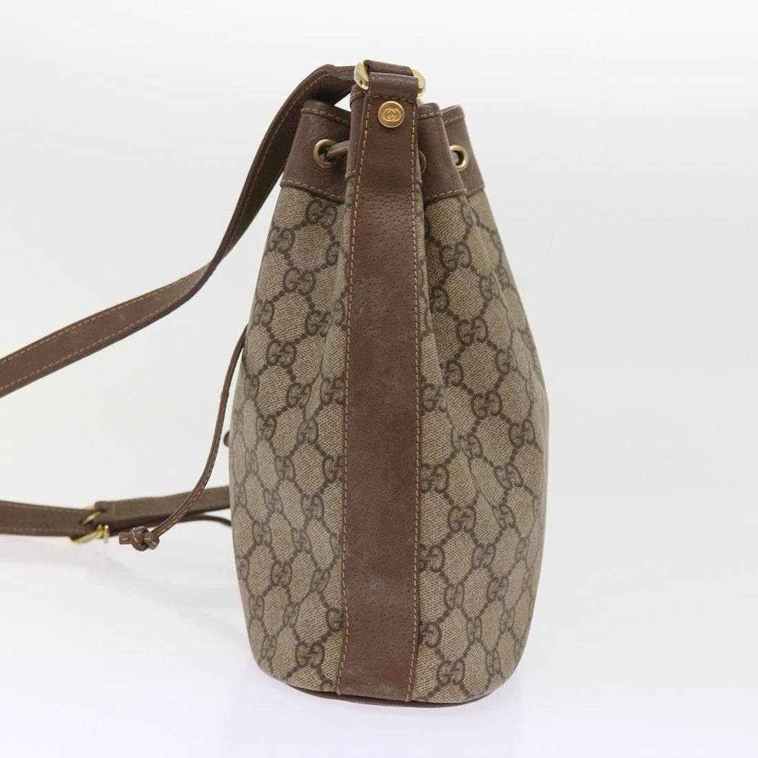 GUCCI GG Canvas Shoulder Bag PVC Leather Beige 001 115 6179 4023 bs8584