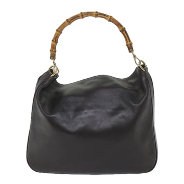 GUCCI Bamboo Shoulder Bag Leather Purple 001 2118 1577 bs8758