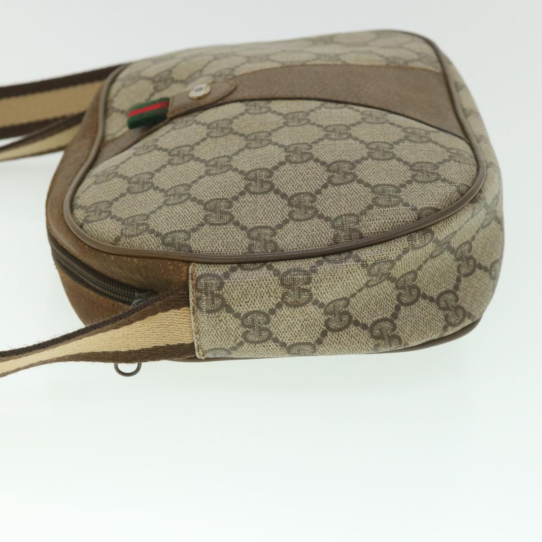 GUCCI GG Supreme Web Sherry Line Shoulder Bag Beige Red 89 01 034 bs9010