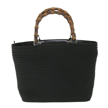 GUCCI Bamboo Hand Bag Canvas Black 000 2058 0540 5 bs9012